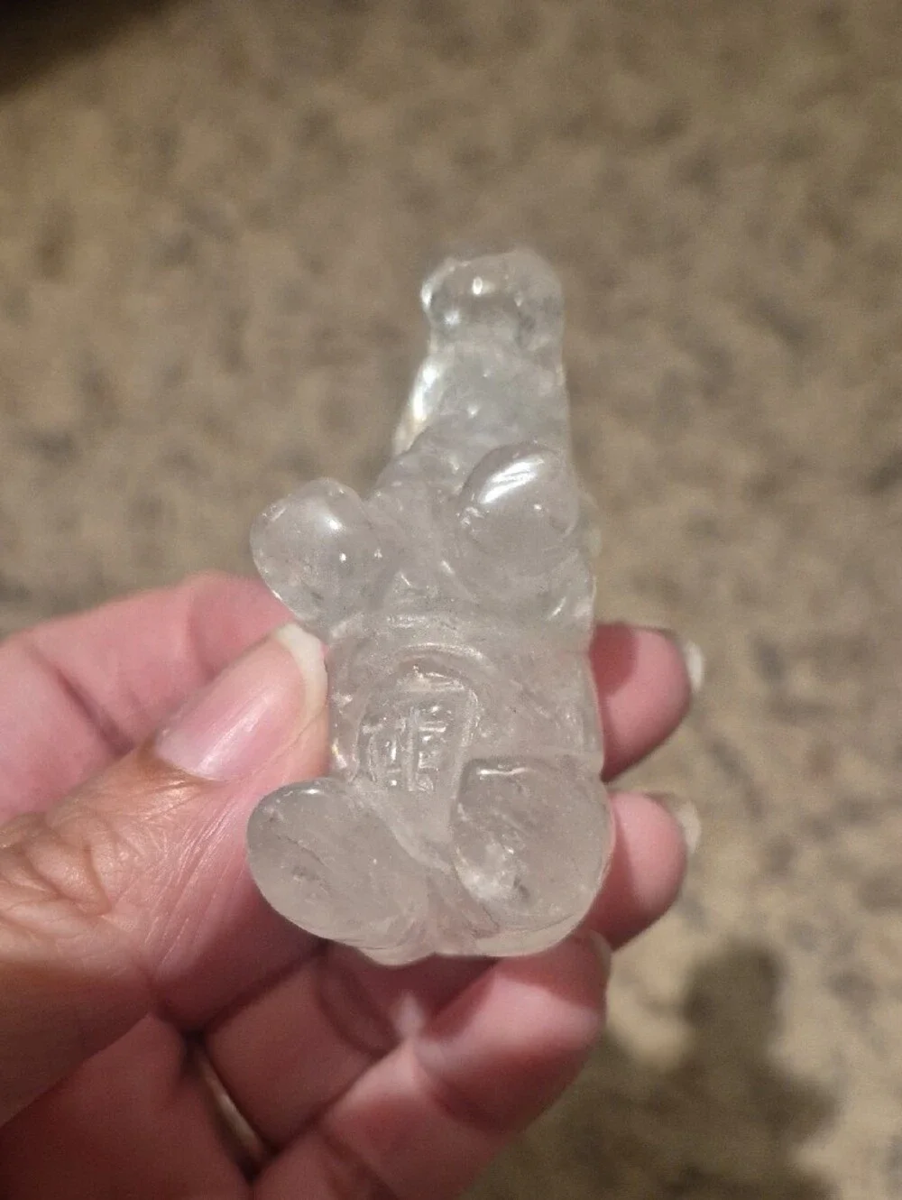 Handcarved Clear Quartz Crystal Cow